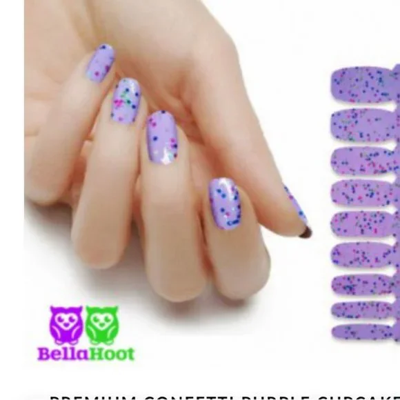 Bella Hoot Premium polish Purple Cupcake Nail Polish Strips - Picture 1 of 6